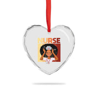Strong Black Nurse Heart Crystal Glass Ornament Black History Medical Professional Gift - Wonder Print Shop