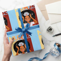 Strong Black Nurse Wrapping Paper Roll Black History Medical Professional Gift - Wonder Print Shop