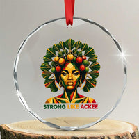 Strong Like Ackee Empowered Woman Crystal Glass Ornament Jamaican National Fruit Heritage Pride