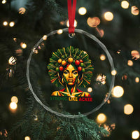 Strong Like Ackee Empowered Woman Crystal Glass Ornament Jamaican National Fruit Heritage Pride