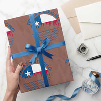 Strong Texas Wrapping Paper Roll Retro Flag Resilient Texans Pride - Wonder Print Shop