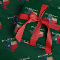 Strong Texas Wrapping Paper Roll Retro Lone Star State Pride Distressed Flag - Wonder Print Shop