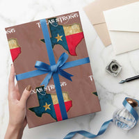 Strong Texas Wrapping Paper Roll Retro Lone Star State Pride Distressed Flag - Wonder Print Shop