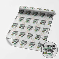 Stronger Than The Storm Jamaica Wrapping Paper Roll Resilience and Hope Hurricane Awareness