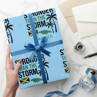 Stronger Than The Storm Jamaica Wrapping Paper Roll Resilience and Hope Hurricane Awareness