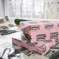 Stronger Than The Storm Jamaica Wrapping Paper Roll Resilience and Hope Hurricane Awareness