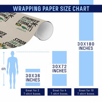 Stronger Than The Storm Jamaica Wrapping Paper Roll Resilience and Hope Hurricane Awareness