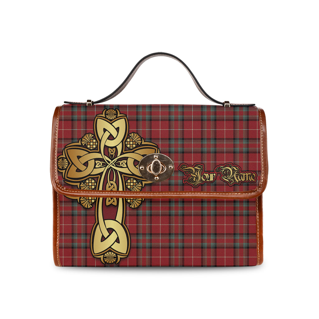 stuart-of-bute-tartan-canvas-bag-personalize-your-name-with-golden-thistle-and-celtic-cross-canvas-bag
