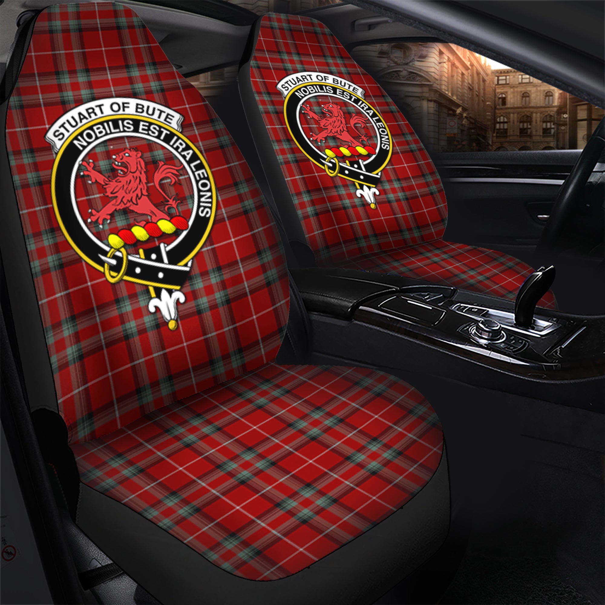 Stuart of Bute Clan Tartan Car Seat Cover, Family Crest Tartan Seat Cover TS23