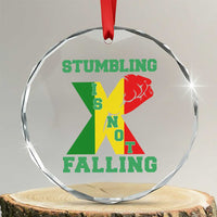 Stumbling Is Not Falling Crystal Glass Ornament African American Black History Month TS12