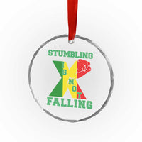 Stumbling Is Not Falling Crystal Glass Ornament African American Black History Month TS12