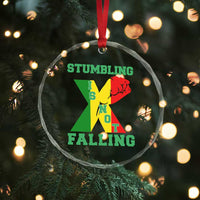 Stumbling Is Not Falling Crystal Glass Ornament African American Black History Month TS12
