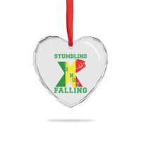 Stumbling Is Not Falling Heart Crystal Glass Ornament African American Black History Month TS12