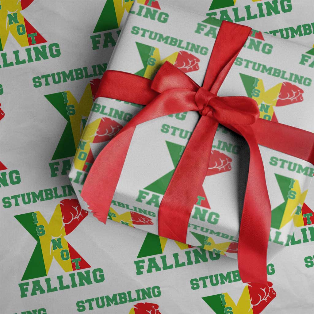 Stumbling Is Not Falling Wrapping Paper Roll African American Black History Month TS12