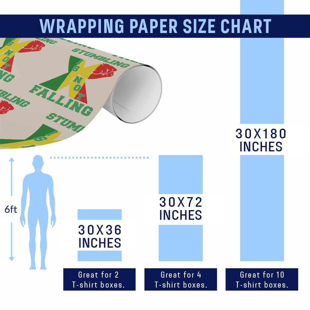Stumbling Is Not Falling Wrapping Paper Roll African American Black History Month TS12