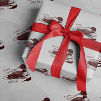 Stupid Canadian Wolf Bird Common Loon Wrapping Paper Roll Funny Absurd Bird Meme Humor - Wonder Print Shop