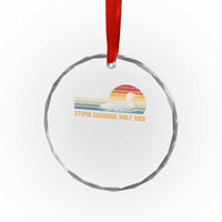 Stupid Canadian Wolf Bird Crystal Glass Ornament Retro LGBT Hockey Fan - Wonder Print Shop