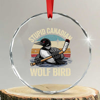 Stupid Canadian Wolf Bird Crystal Glass Ornament Retro Romance Hockey LGBT Book Movie Fans Gift