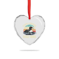 Stupid Canadian Wolf Bird Heart Crystal Glass Ornament Funny Retro LGBT Romance Hockey Fan - Wonder Print Shop