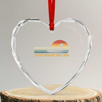 Stupid Canadian Wolf Bird Heart Crystal Glass Ornament Retro LGBT Hockey Fan - Wonder Print Shop