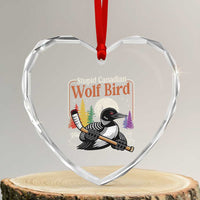 Stupid Canadian Wolf Bird Heart Crystal Glass Ornament Retro Romance Hockey LGBT Book Movie Fans