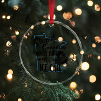 Stupid Canadian Wolf Bird Says Ice Out Crystal Glass Ornament Funny Activist Loon Minnesota Rebel