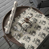 Stupid Canadian Wolf Bird Says Ice Out Wrapping Paper Roll Funny Activist Loon Minnesota Rebel