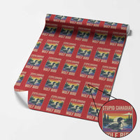 Stupid Canadian Wolf Bird Wrapping Paper Roll Funny Common Loon Meme LGBT Hockey - Wonder Print Shop