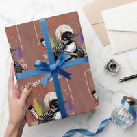 Stupid Canadian Wolf Bird Wrapping Paper Roll Retro Romance Hockey LGBT Book Movie Fans