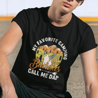 Camping Dad T Shirt World's Best Dadventure Dad Camping Outdoor Nature Lovers - Wonder Print Shop