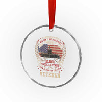 Submarine Veteran Crystal Glass Ornament It Cannot Be Inherited Nor Can It Be Purchased I Have Earned It TS11