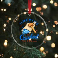 Subtle Abolish ICE Crystal Glass Ornament Funny Vintage I Like My Ice Crushed