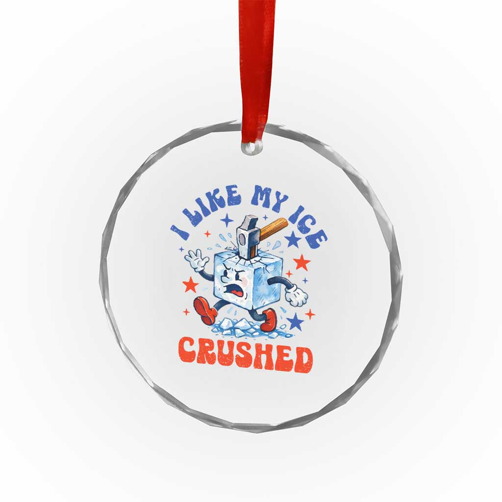 Subtle Abolish ICE Crystal Glass Ornament Vintage I Like My Ice Crushed
