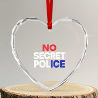 Subtle Abolish Ice Heart Crystal Glass Ornament No Secret Police