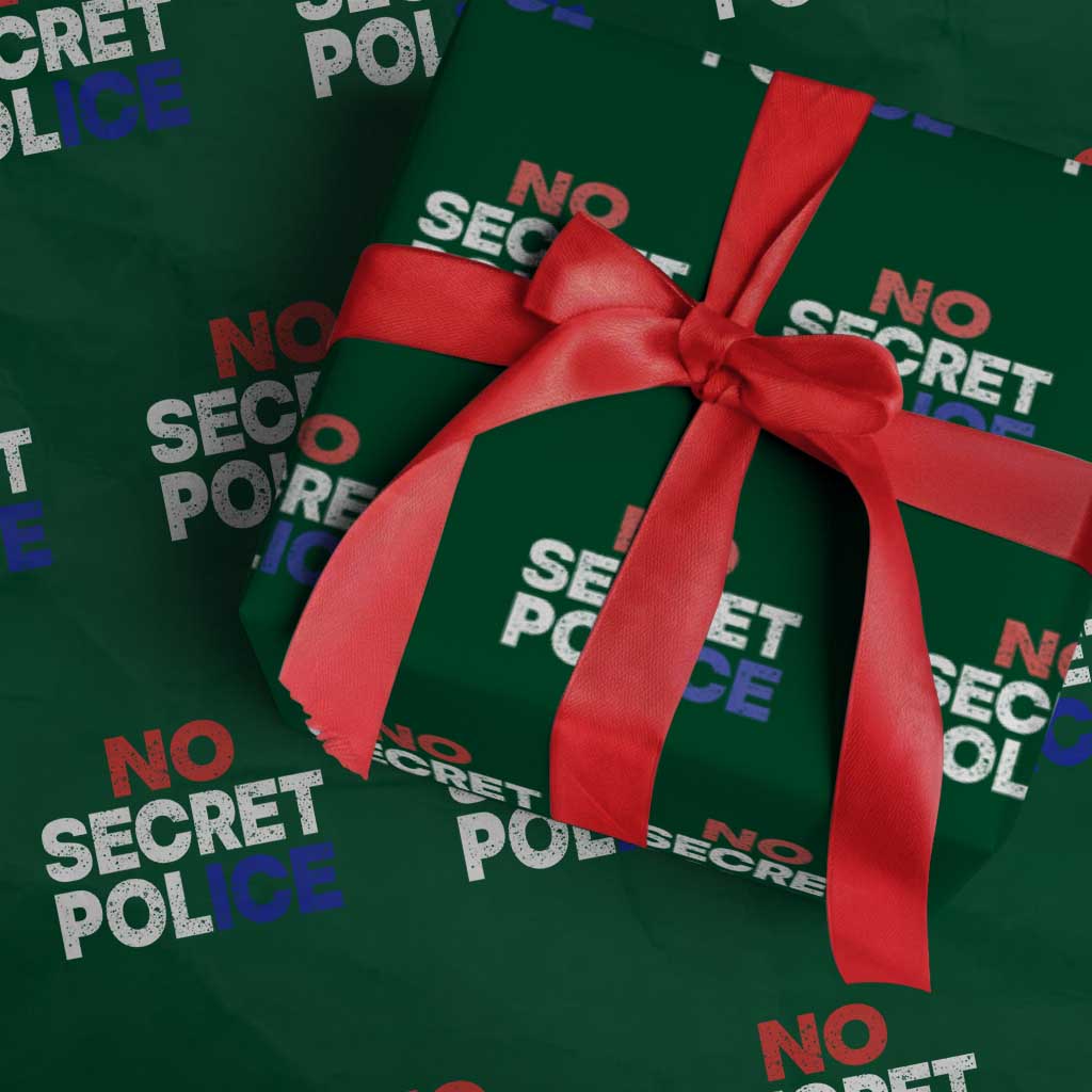 Subtle Abolish Ice Wrapping Paper Roll No Secret Police