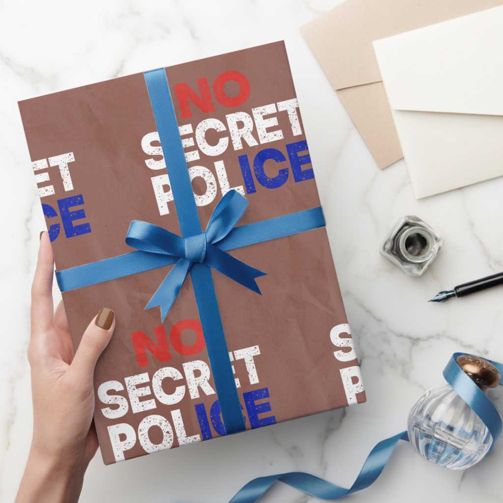 Subtle Abolish Ice Wrapping Paper Roll No Secret Police