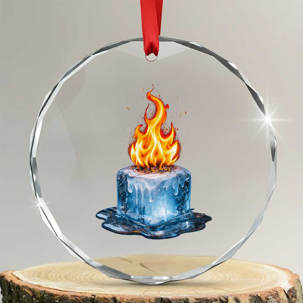 Subtle Anti Ice Crystal Glass Ornament Ice Melting Satire Political Humor