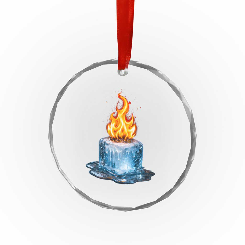 Subtle Anti Ice Crystal Glass Ornament Ice Melting Satire Political Humor