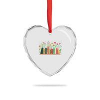 Subtle FDT 8647 Heart Crystal Glass Ornament Foxtrots Deltas Tangos Book Lovers Flower - Wonder Print Shop