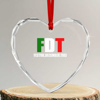 Subtle FDT Christmas Heart Crystal Glass Ornament Hidden Message Funny Festive December Tree - Wonder Print Shop