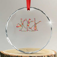 Subtle FDT Christmas Skeleton Crystal Glass Ornament Hidden Message Funny Political Satire Dancing Skeletons - Wonder Print Shop