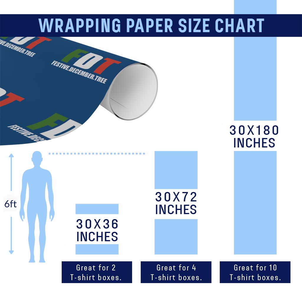 Subtle FDT Christmas Wrapping Paper Roll Hidden Message Funny Festive December Tree - Wonder Print Shop