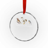 Subtle FDT Crystal Glass Ornament Flicker Dodo Titmouse Bird - Wonder Print Shop