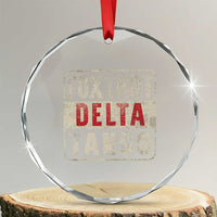 Subtle FDT Crystal Glass Ornament Foxtrots Delta Tangos