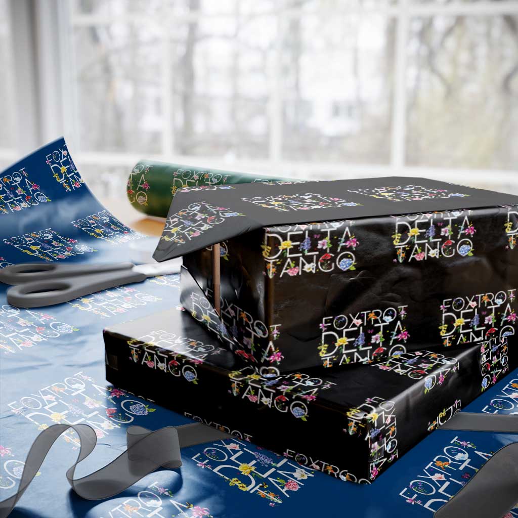 Subtle FDT Floral Wrapping Paper Roll Foxtrot Delta Tango Flower Resist