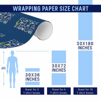 Subtle FDT Floral Wrapping Paper Roll Foxtrot Delta Tango Flower Resist