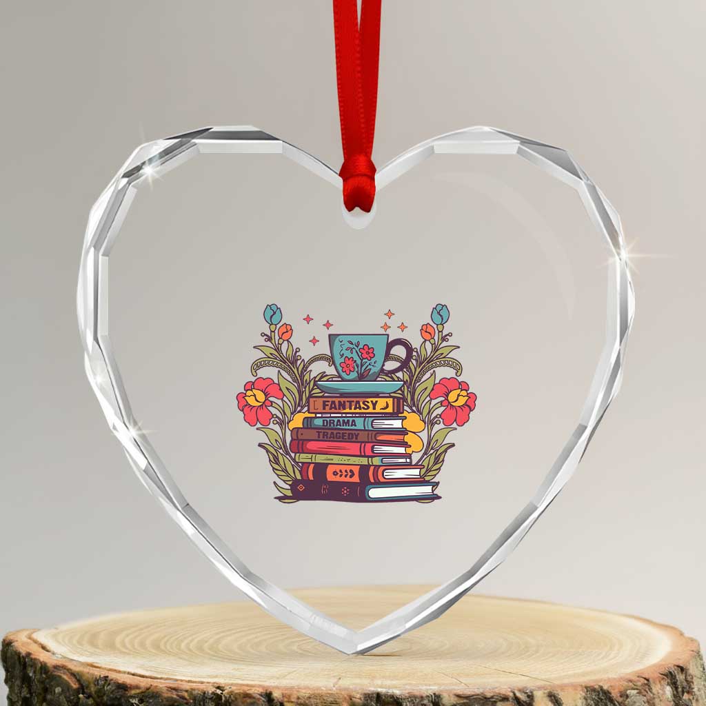 Subtle FDT Heart Crystal Glass Ornament Fantasy Drama Tragedy Book Lover - Wonder Print Shop