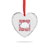 Subtle FDT Heart Crystal Glass Ornament Freedom Democracy Tolerence and Justice For All - Wonder Print Shop