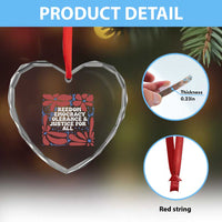 Subtle FDT Heart Crystal Glass Ornament Freedom Democracy Tolerence and Justice For All - Wonder Print Shop