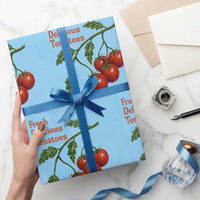 Subtle FDT Wrapping Paper Roll Fresh Delicious Tomatoes Retro Tomato Vine Graphic Political Humor